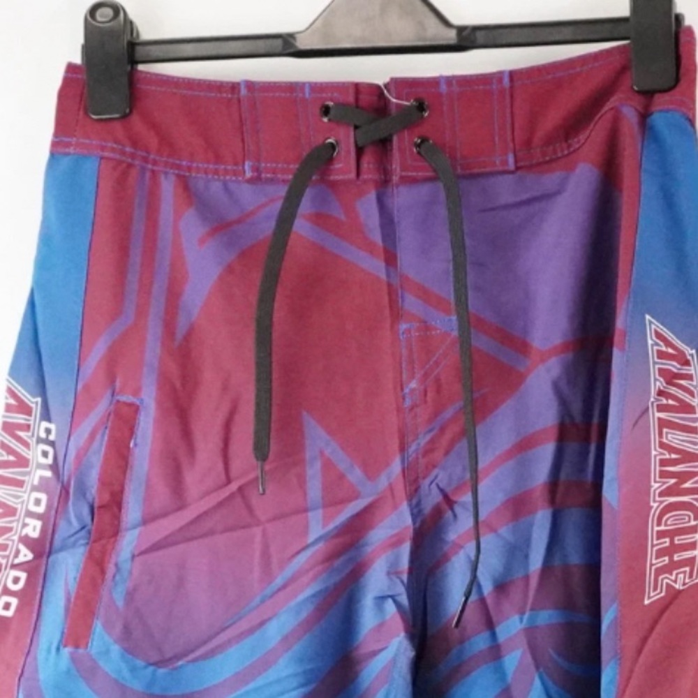 NWT [KLEW] Colorado Avalanche NHL Board Shorts Swim Trunks Men’s Sz Small (30) - Picture 4 of 10